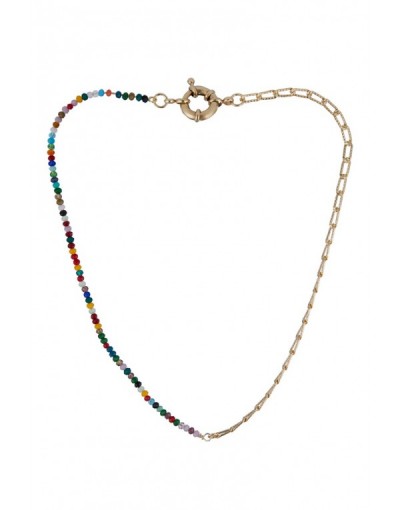 collar multicolor cadena