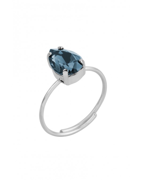 Anillo Swarovski Azul Silver