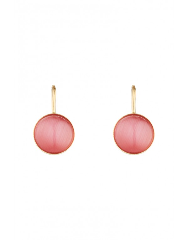 Pendientes Ágata Rosa Hippie Gold