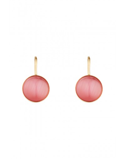 Pendientes Ágata Rosa Hippie Gold